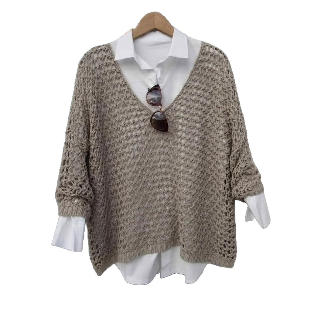 Relaxter Pullover mit Ausschnitt