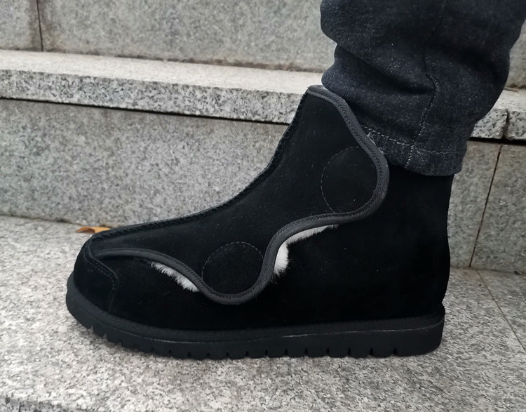 Warme Damen-Schuhe mit Klettverschluss