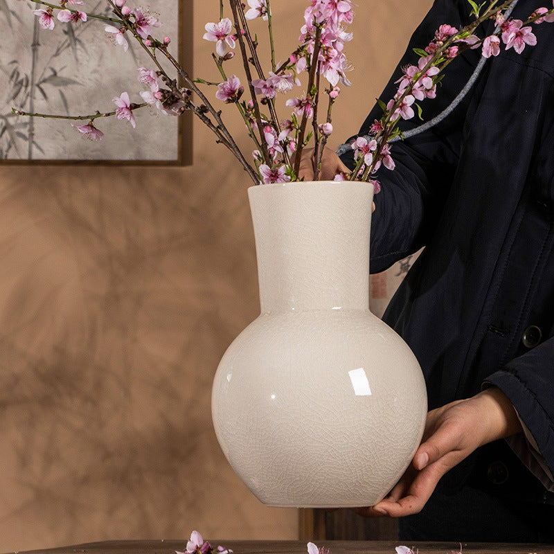 Elegante gelbe Keramikvase