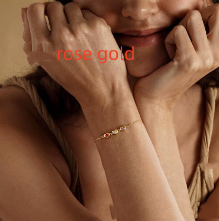 Personalisiertes Zirkon-Armband mit Herz
