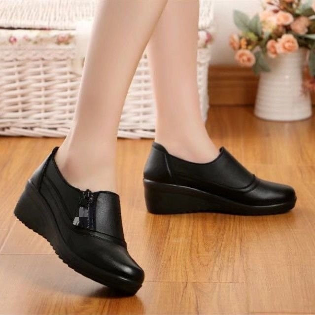 Keilabsatz-Schuhe für Damen mit Reissverschluss