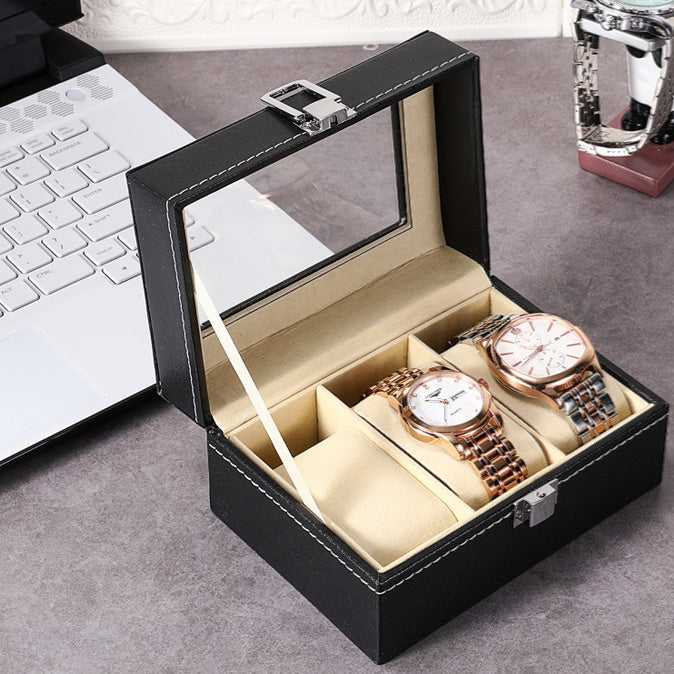Leinwand-Box für Uhren – 12‑Bit Luxus‑Version mit Schloss – Bild 3 | LuxeStyle