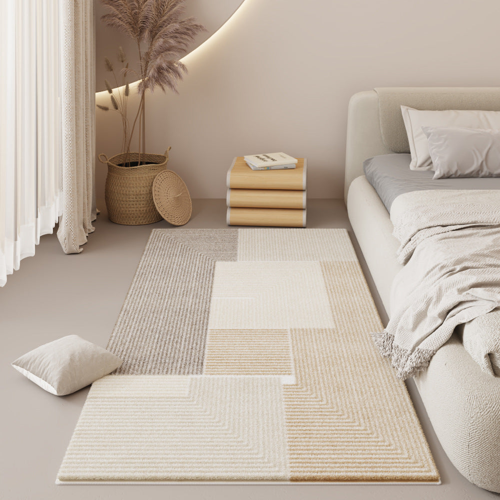 Moderner Teppich mit Streifen und Geometrie