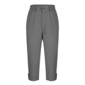 Damen Caprihose mit Roll-up und Knöpfen