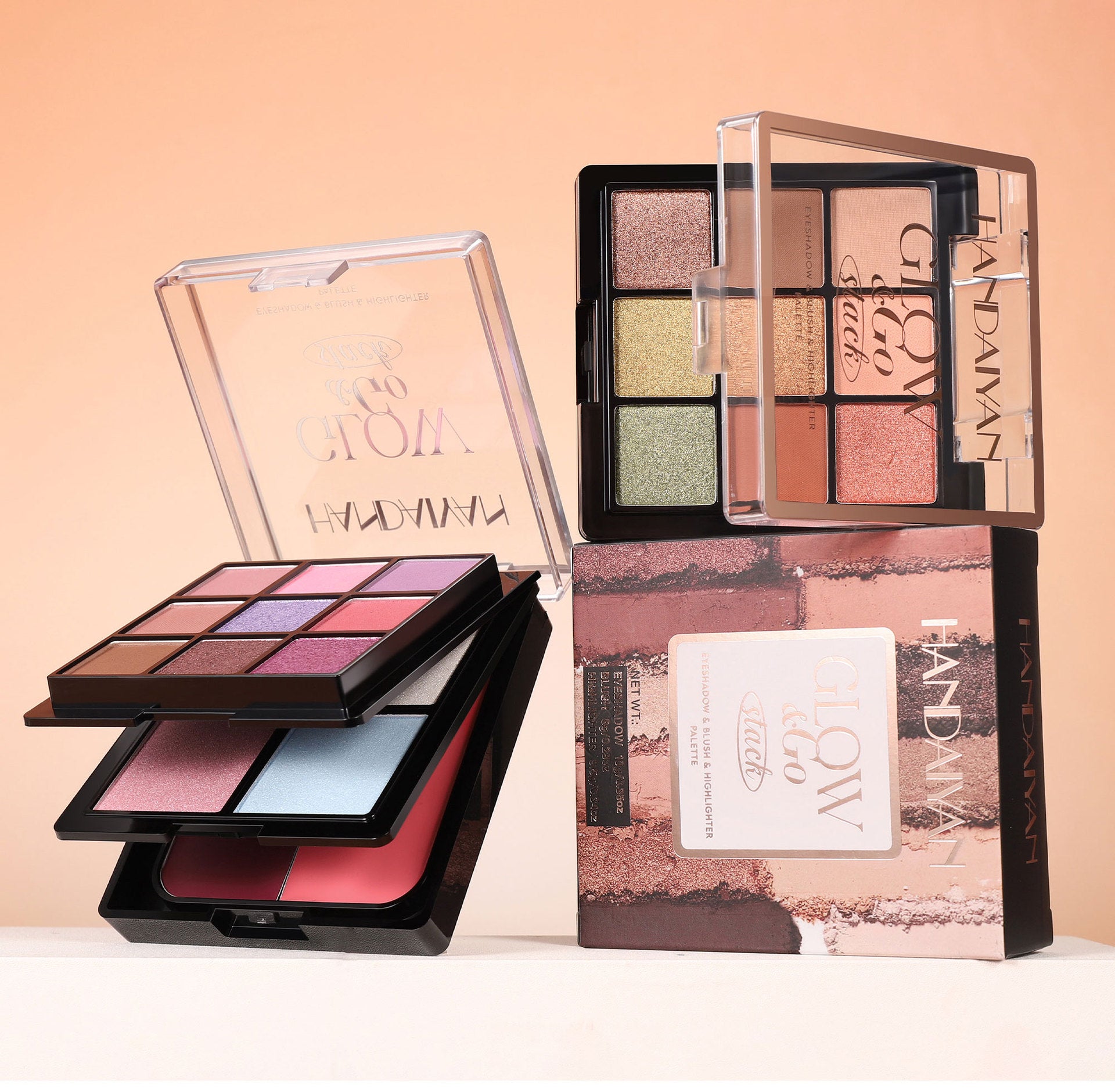 3-in-1 Lidschatten, Blush & Highlighter Palette