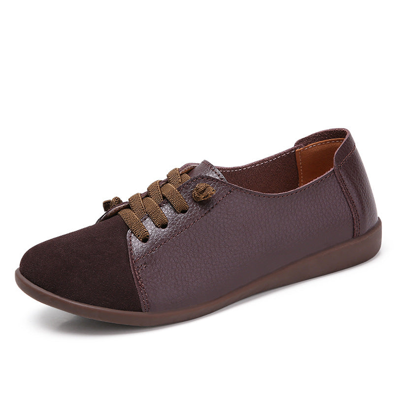 Weisse Freizeit-Halbschuhe aus Leder