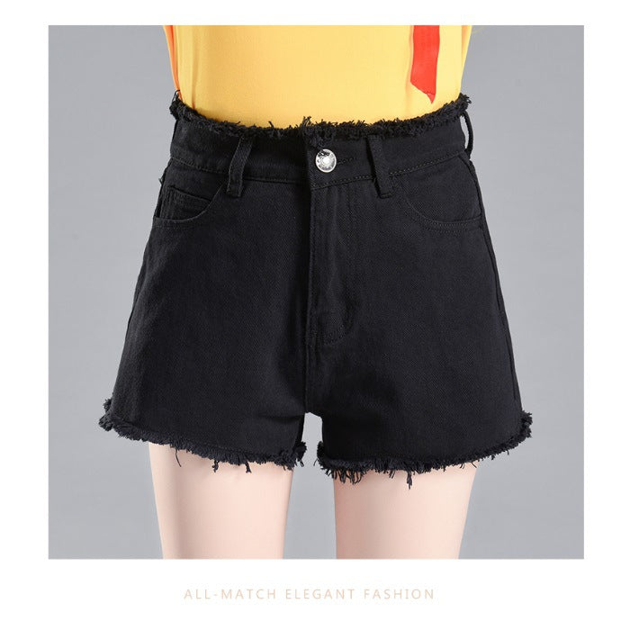 A-Linien Denim Shorts mit Fransen