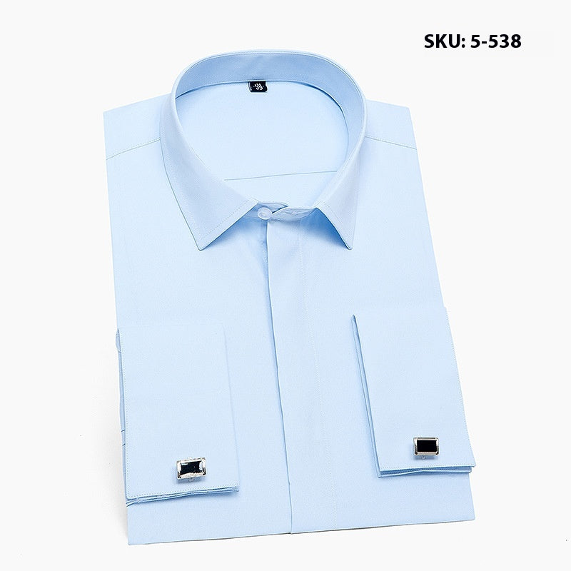 Herren Langarmhemd Slim Fit Weiss | LuxeStyle