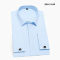 Herren Langarmhemd Slim Fit Weiss – Bild 8 | LuxeStyle