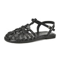 Flache Beach-Sandalen mit Zopfmuster und Schnalle – Bild 8 | LuxeStyle