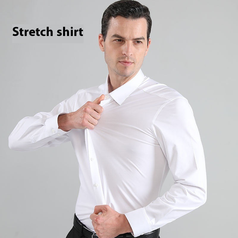 Herren Langarmhemd mit Elasthan | LuxeStyle