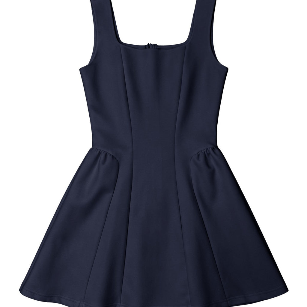 A-Linien Trägerkleid mit Taillenschnürung