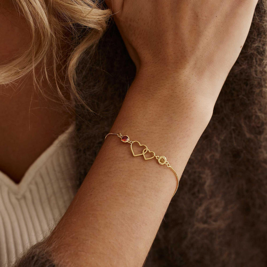 Doppelherz-Armband für Damen