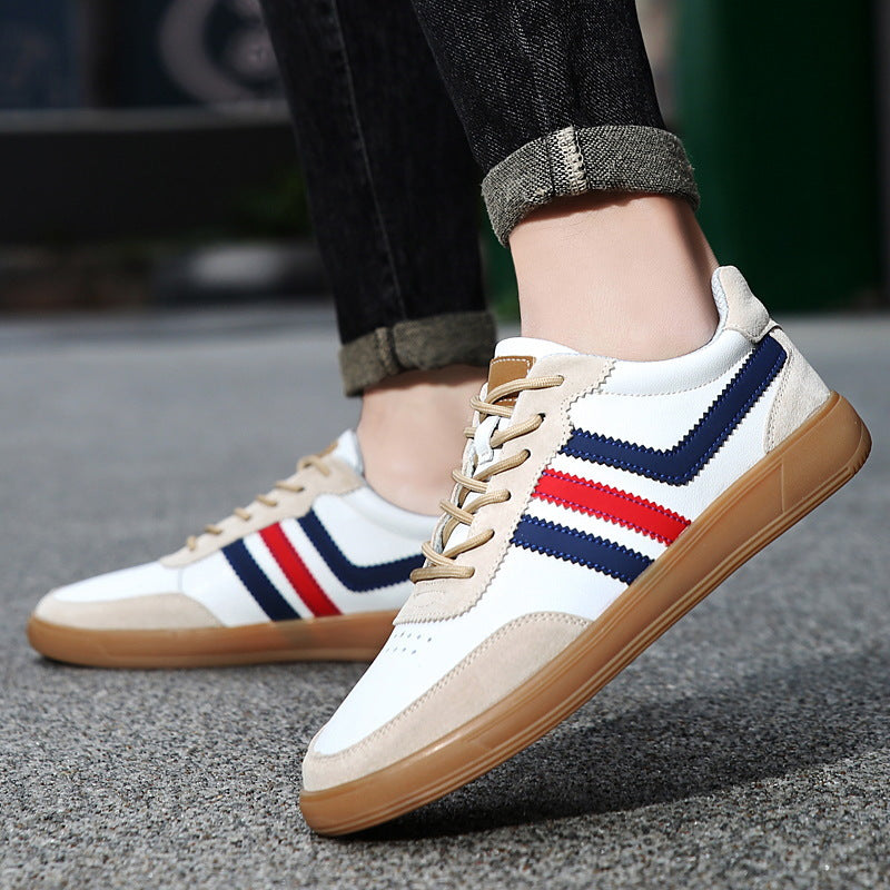 Männer-Leder-Sneaker mit Höhen-Boost