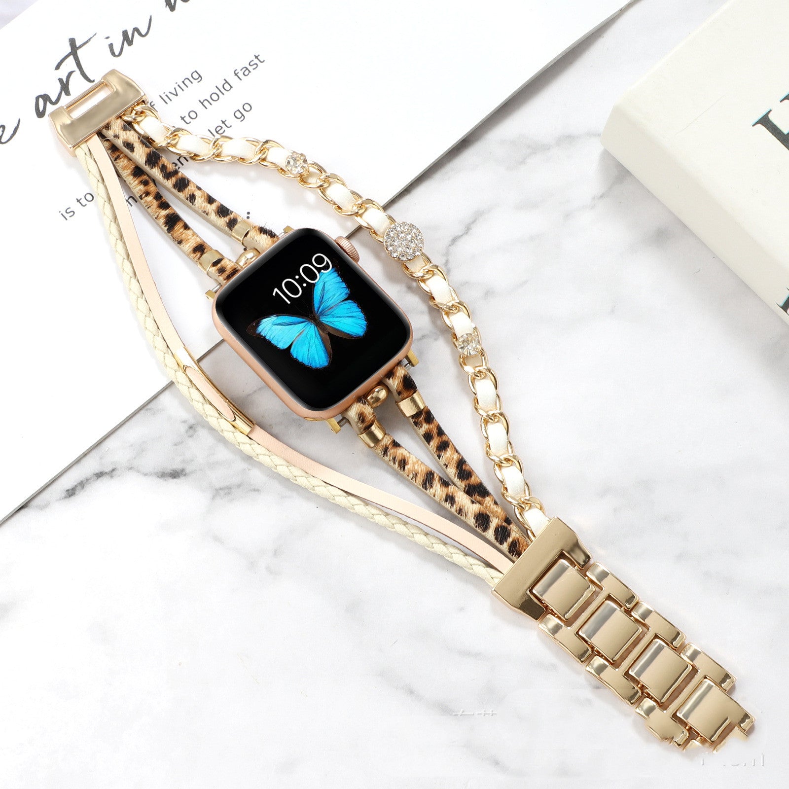 Life Tree Lederarmband für Apple Watch