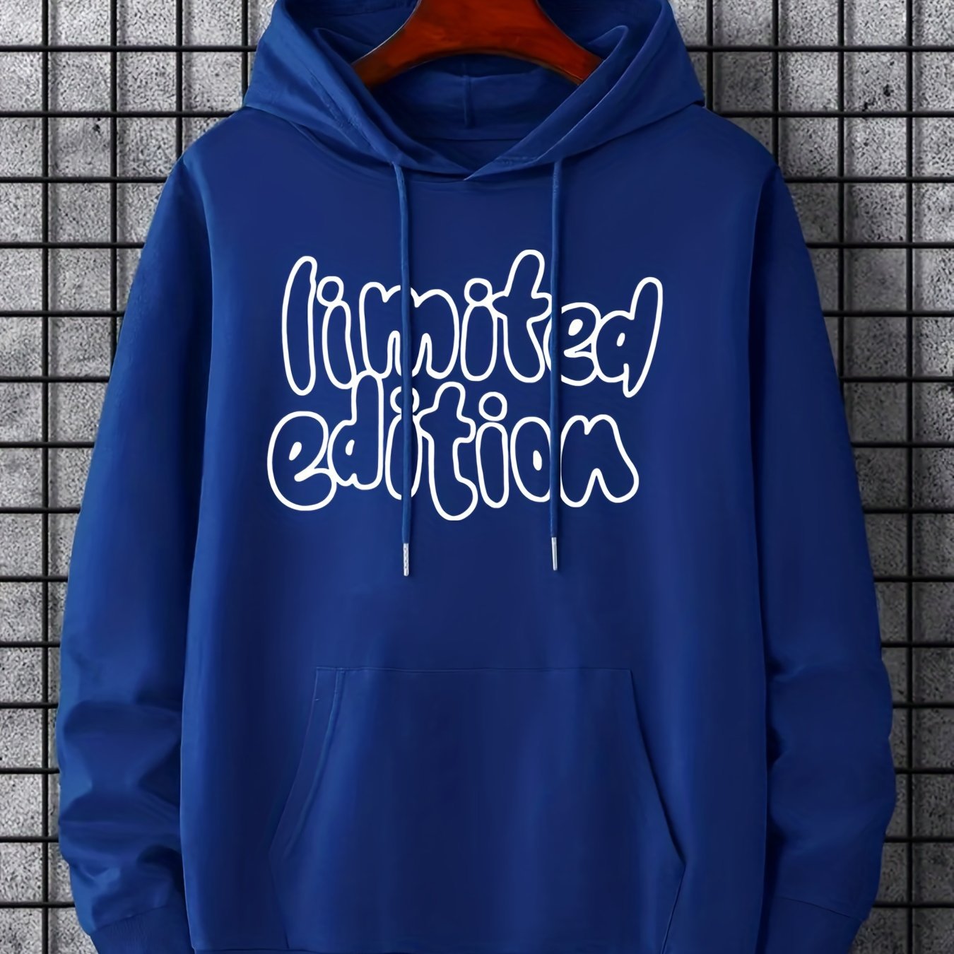Gemusterter Fleece-Kapuzenpullover für Herren