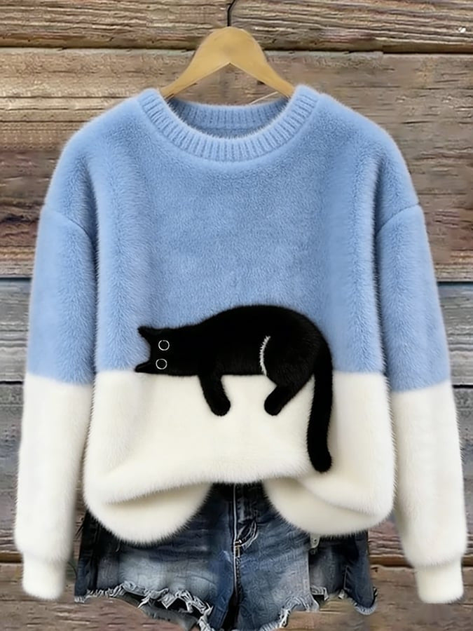 Weihnachts-Fleece-Pullover für Damen