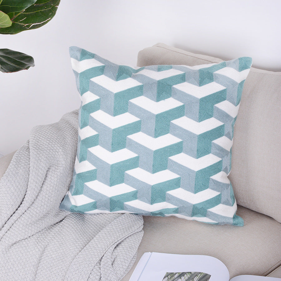 Geometrischer Kissenbezug (45x45 cm) – Bild 3 | LuxeStyle