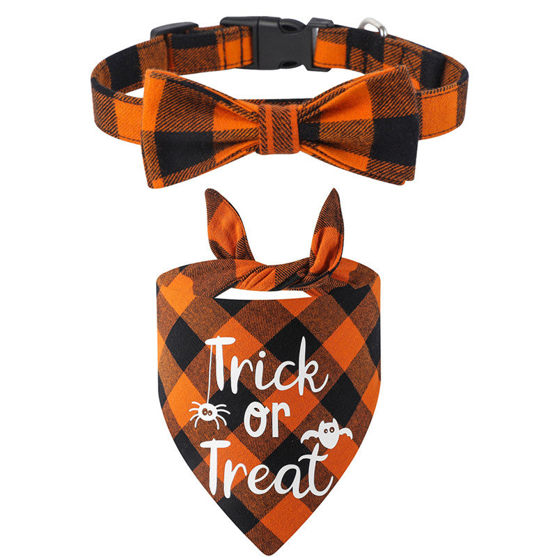 Hundehalsband mit Halstuch im Karomuster – Bild 3 | LuxeStyle