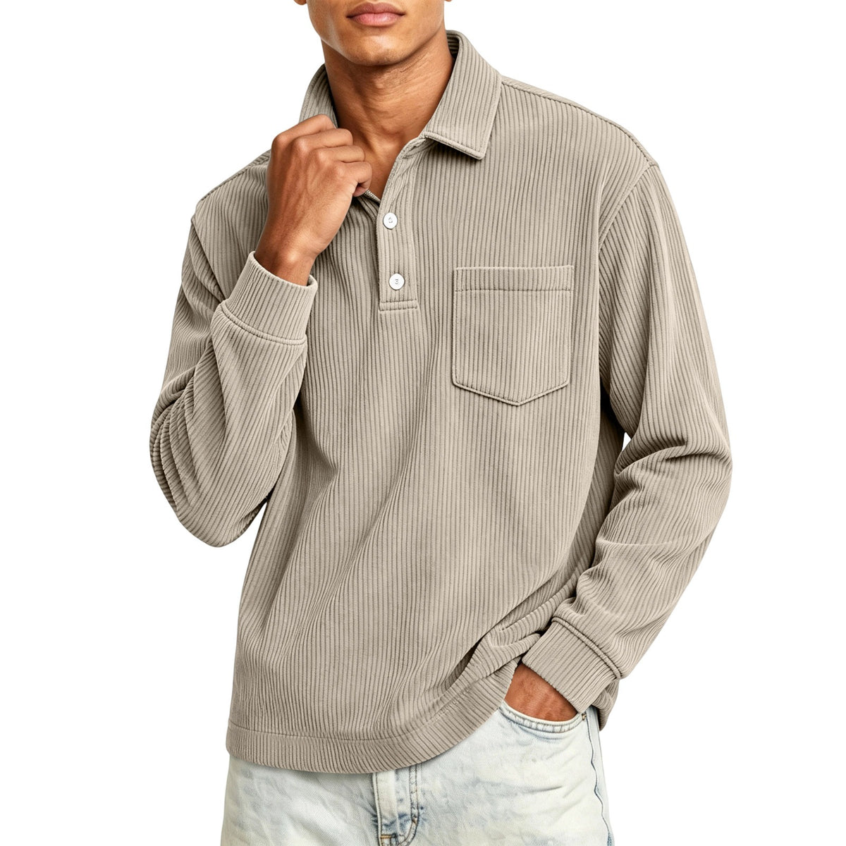 Hemd aus Cord mit Streifen – Bild 2 | LuxeStyle