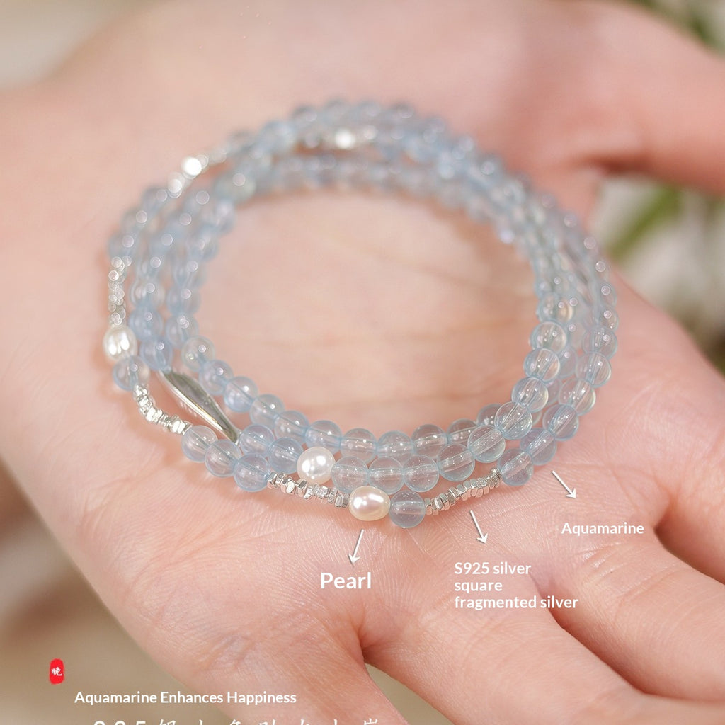 Aquamarin Perlenarmband | LuxeStyle