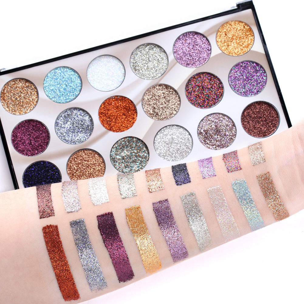 18 Farben Glitzer Lidschatten-Palette – Bild 2 | LuxeStyle