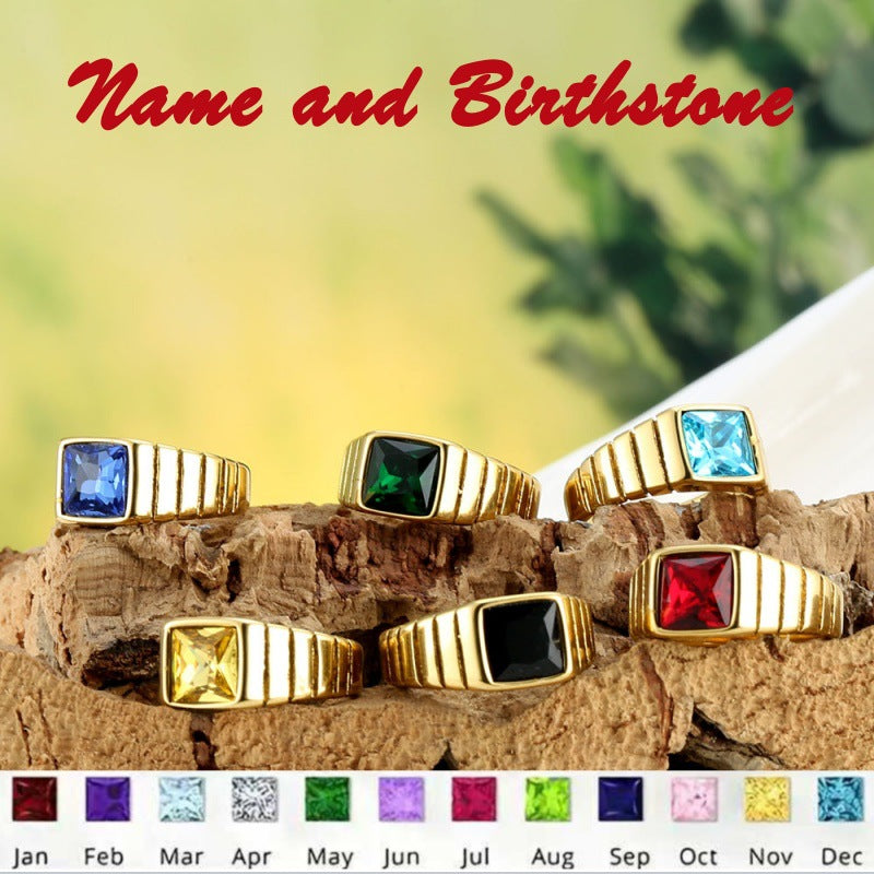 Herrenring mit quadratischem Stein – Bild 6 | LuxeStyle