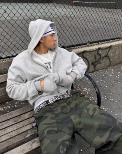 Kapuzenjacke mit Doppelreissverschluss für Herren – Bild 5 | LuxeStyle