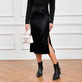 Damenmode Einfarbig Geradliniger Schlitz Midi-Rock