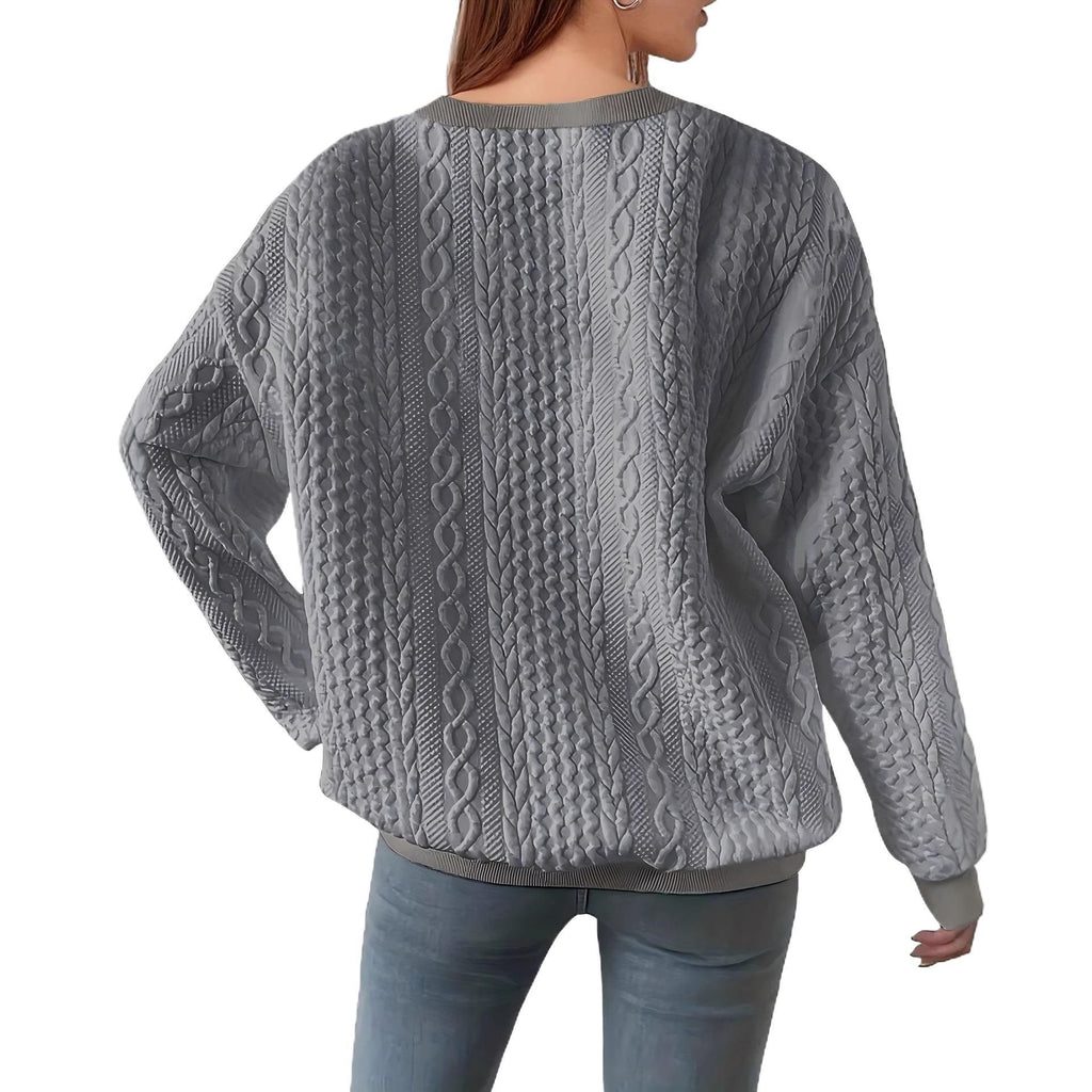 Lässiges Damen Sweatshirt mit Rundhals und langen Ärmeln