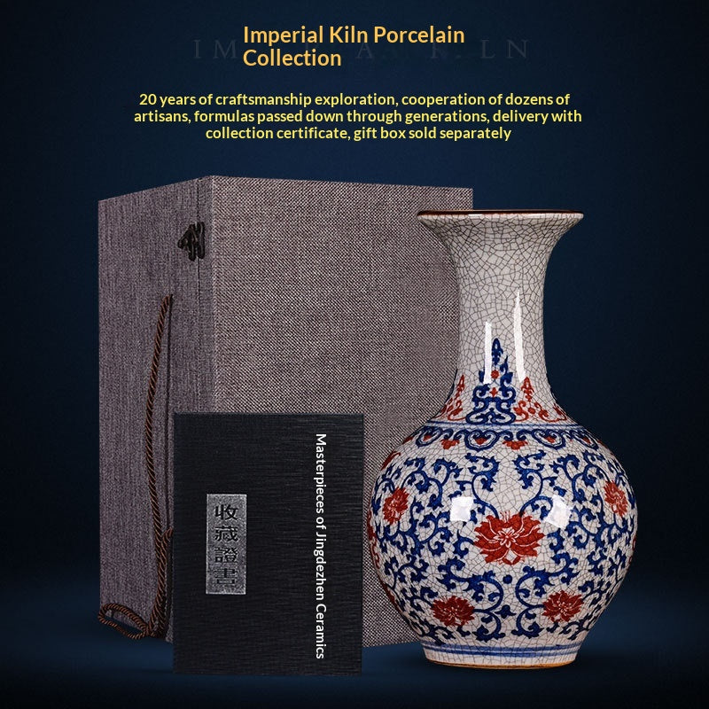 Keramik-Vase «Craquelé» · Antik-Glasur