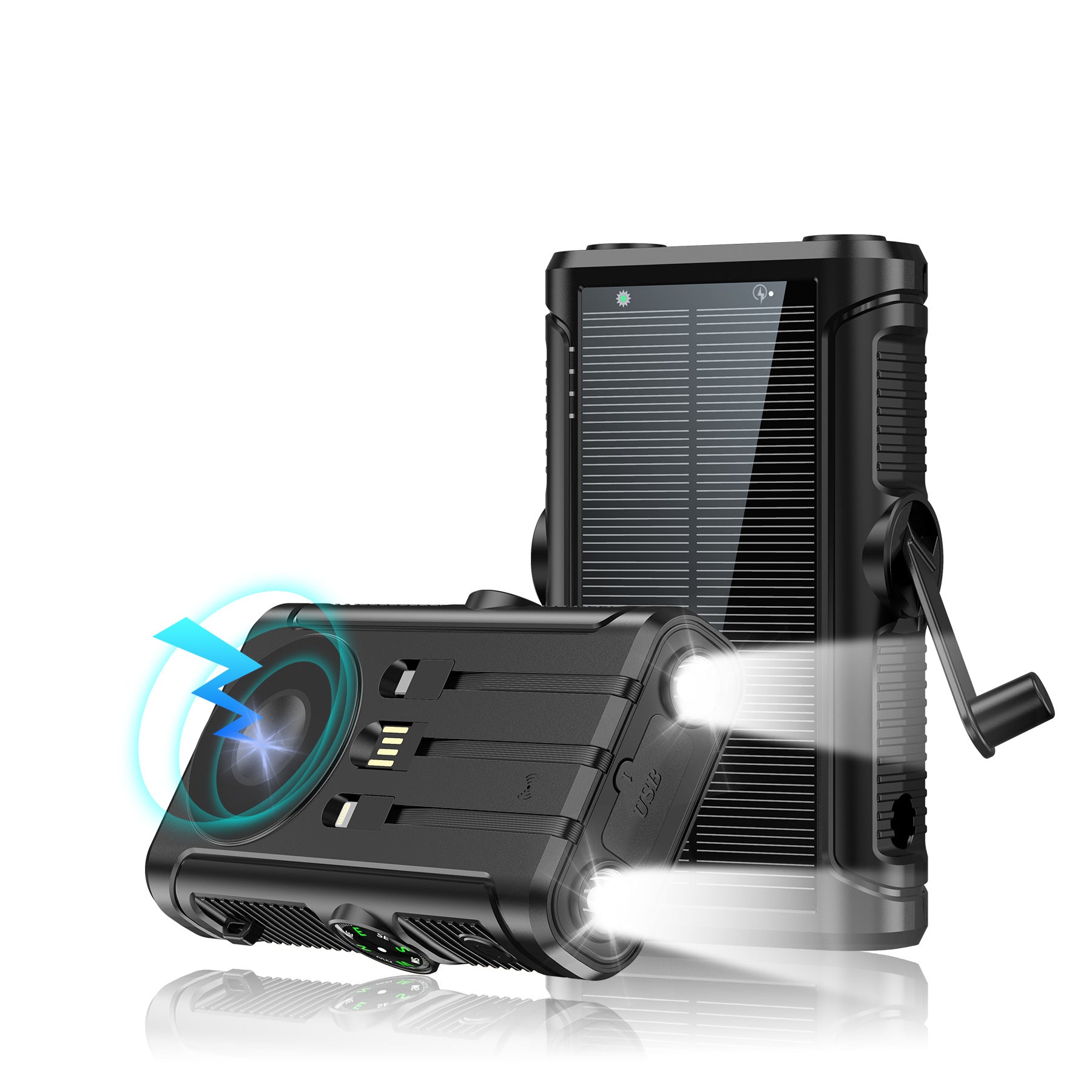 Solar Outdoor Powerbank mit Handkurbel