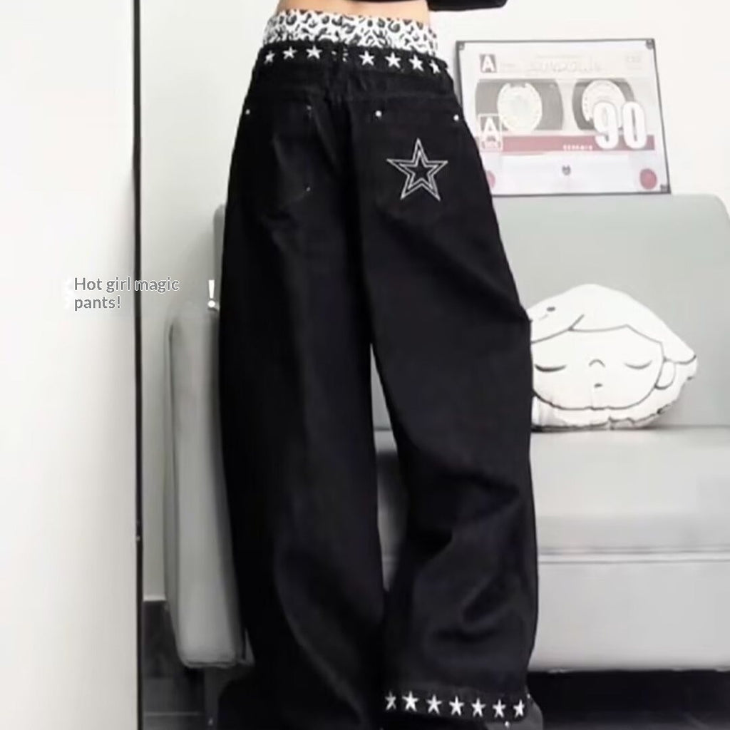 Herren Jeans mit Perlenstickerei