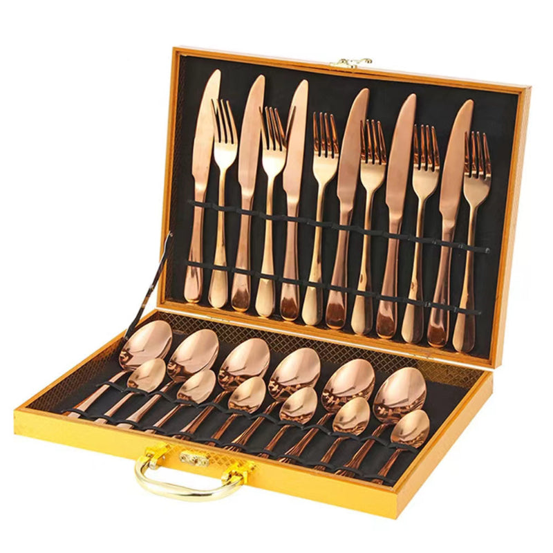 24-teiliges Edelstahl-Gedeck mit Western-Messer