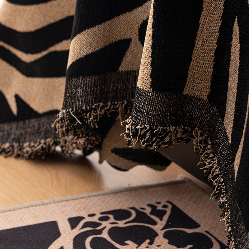 Chenille-Sofabezug mit Leopardenmuster