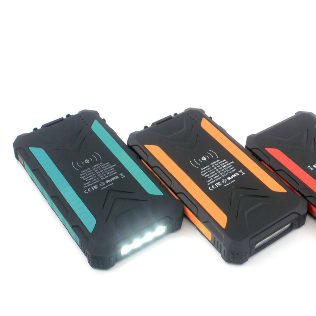 Wasserdichte Solar-Powerbank mit Wireless Charging