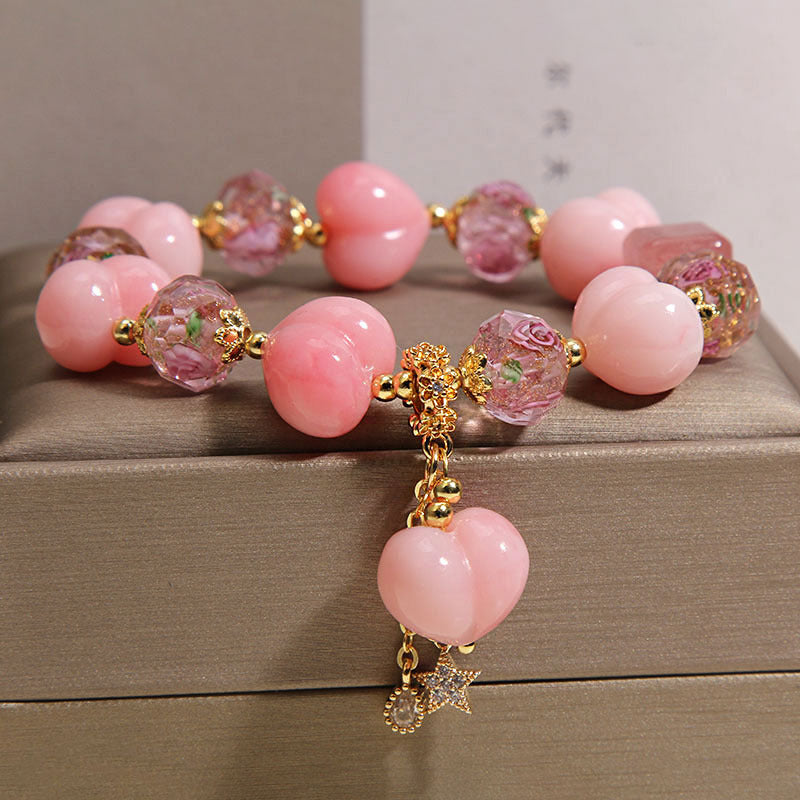 Armband «Rose Garden» mit Glas- und Achatperlen – Bild 5 | LuxeStyle
