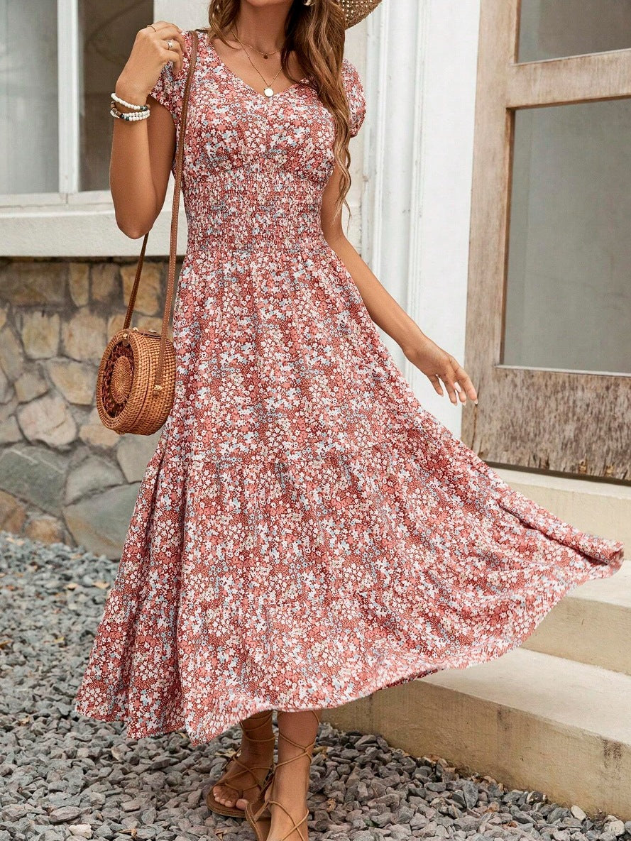 Elegant Kurzarm Damenkleid
