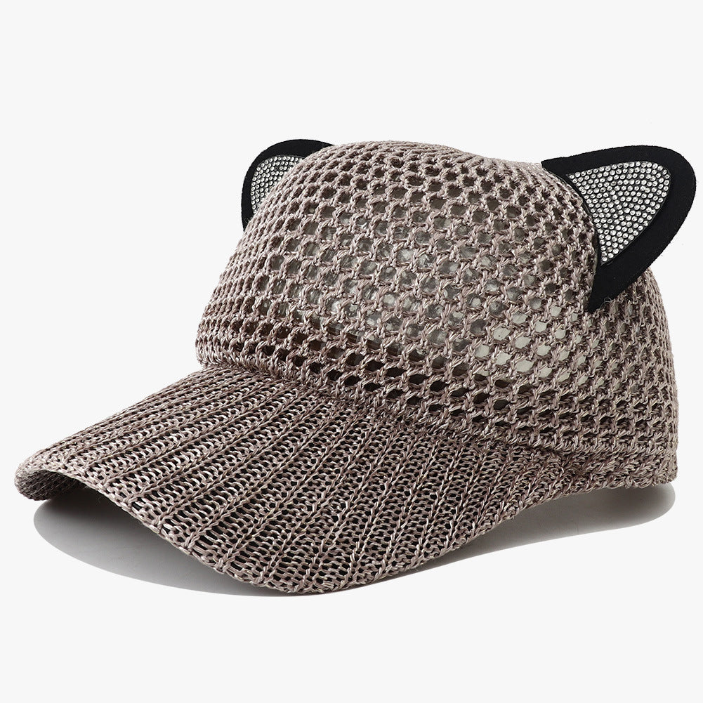 Gestrickte Baseballkappe mit Ohrenriemen