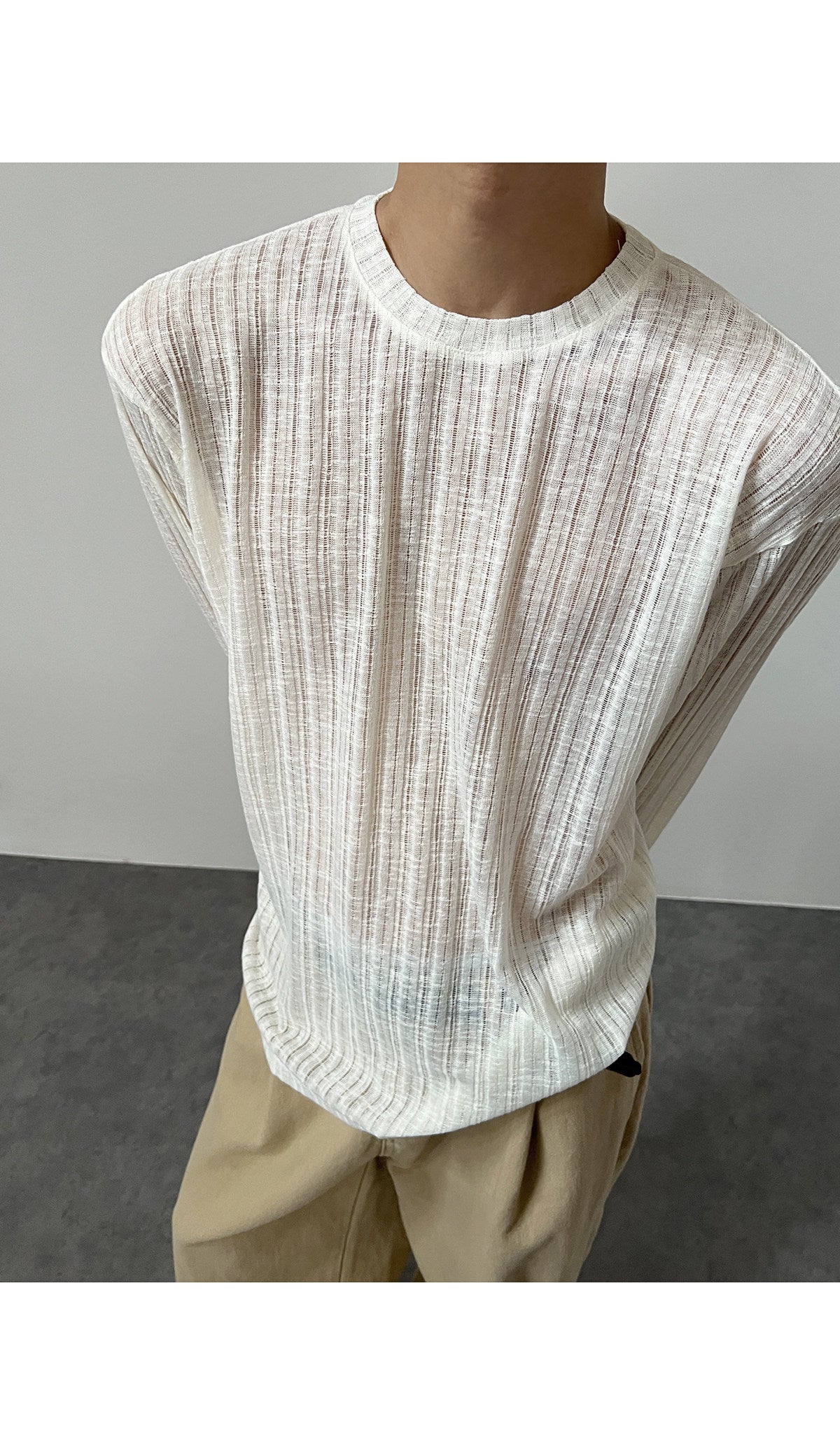 Lässiges Langarm-Strickshirt | LuxeStyle