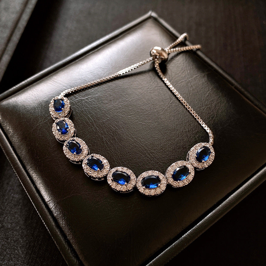 Eisblau Zirkonia Armreif – Korean Ins Style – Ansicht 3