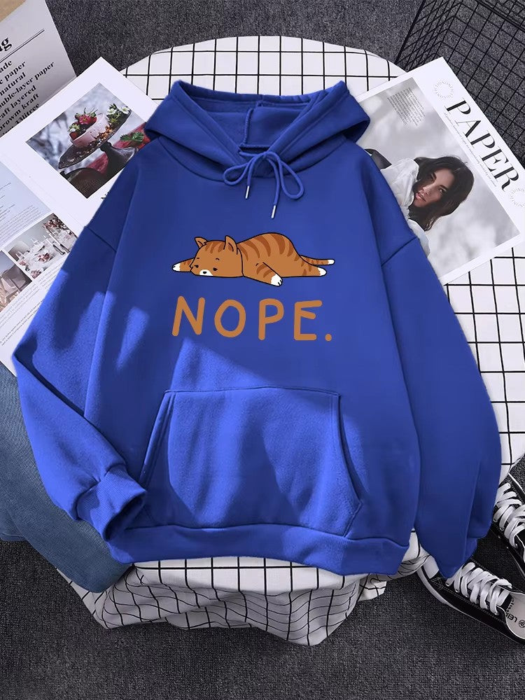 Herren Hoodie mit Katzen-Print