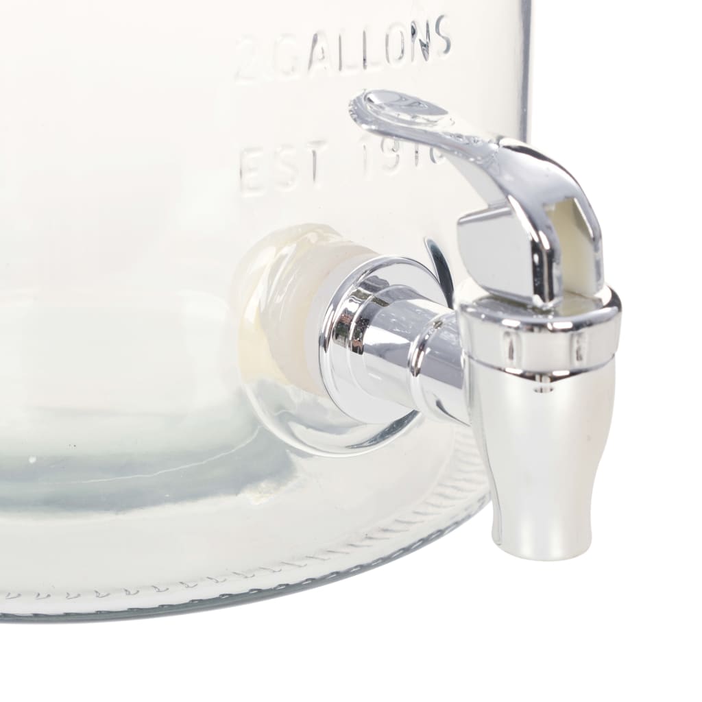 XXL Wasserspender mit Zapfhahn, 8 L Glas