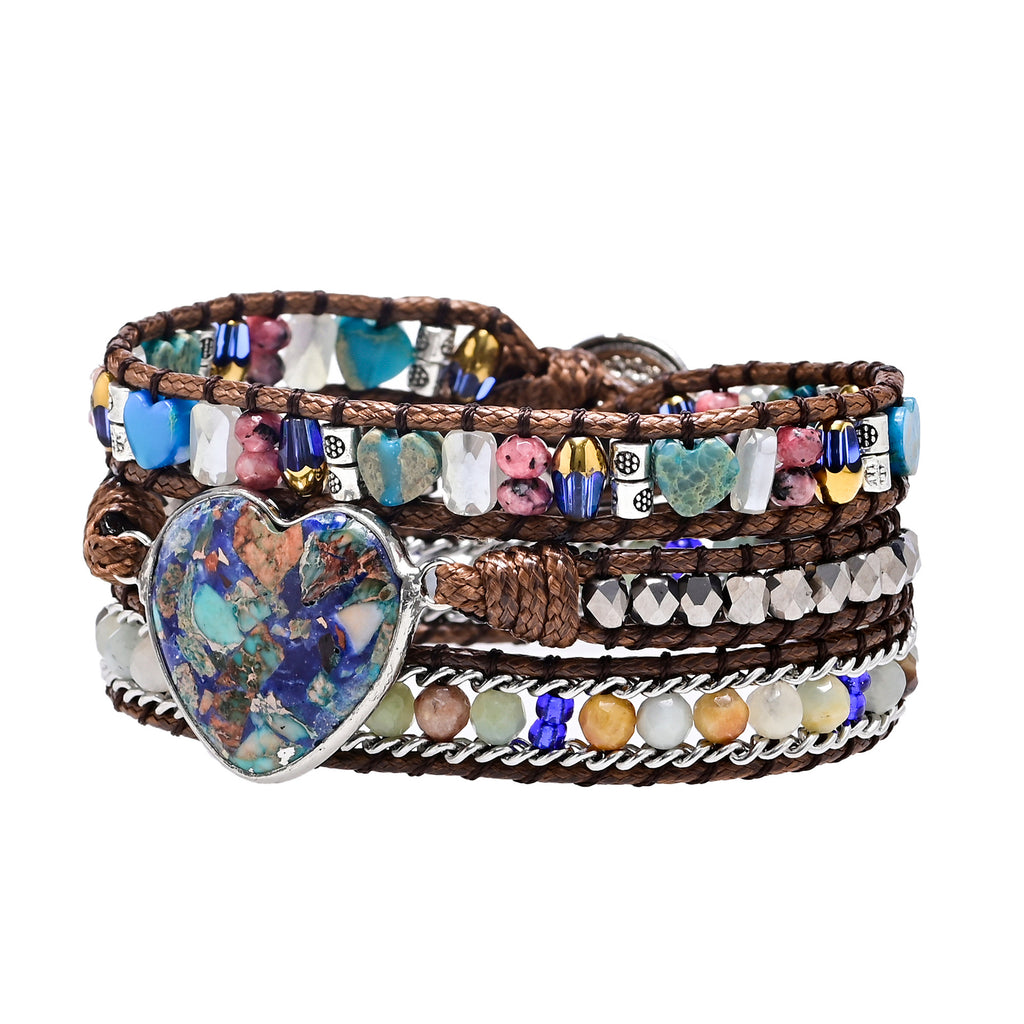 Ombre Herz-Armband mit Silber-Akzenten – Bild 2 | LuxeStyle