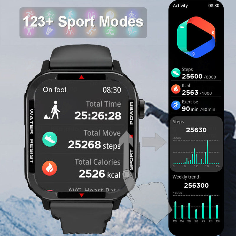 Bluetooth Sport Smartwatch mit Herzfrequenz & SpO2 – Bild 9 | LuxeStyle