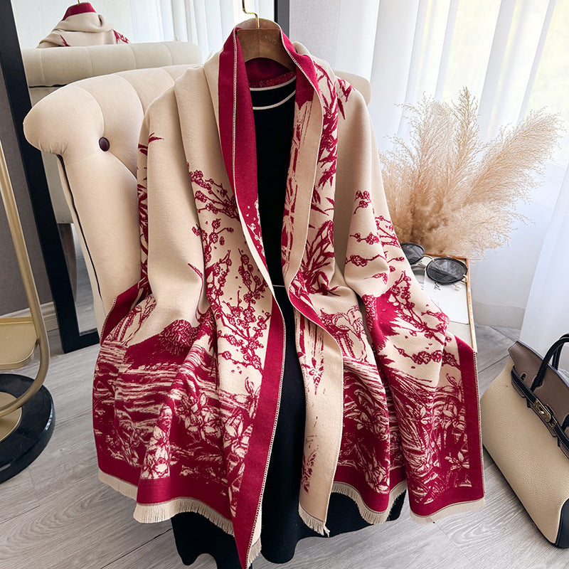 Schal mit Tusche-Muster – Bild 3 | LuxeStyle