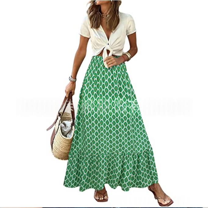 Print-Maxi-Rock im Casual-Stil