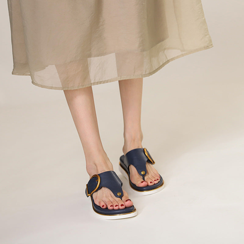 Bequeme, rutschfeste Zehensteg-Sandalen