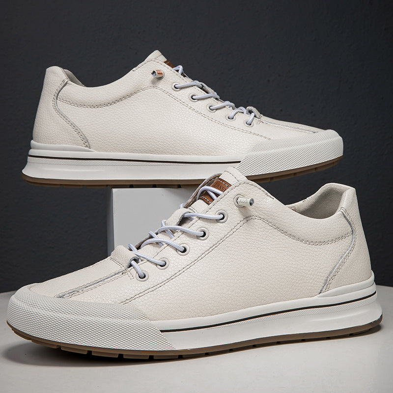 Weisse Herrenschuhe, atmungsaktiv, flacher Absatz – Bild 7 | LuxeStyle