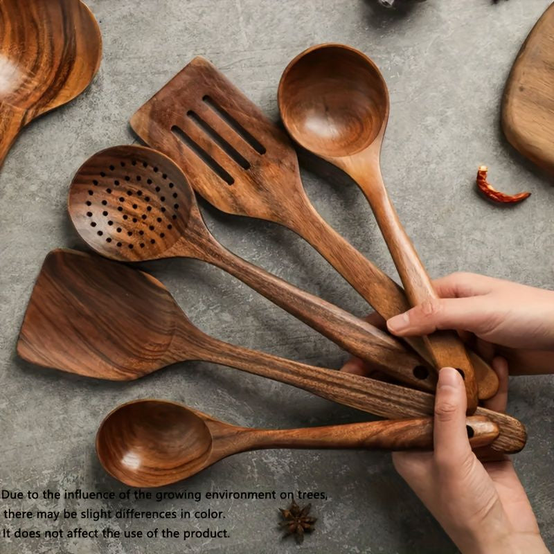 Kochlöffel-Set aus Holz, 5-teilig – Bild 3 | LuxeStyle